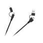 Kabel wtyk USB A/C - wtyk USB C/lightning (2+2) 1m Kabel wtyk USB A/C - wtyk USB C/lightning (2+2) 1m