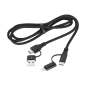 Kabel wtyk USB A/C - wtyk USB C/lightning (2+2) 1m Kabel wtyk USB A/C - wtyk USB C/lightning (2+2) 1m