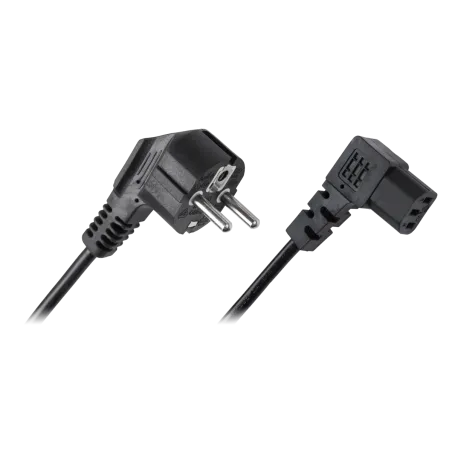 Kabel zasilający sieciowy do komputera kątowy