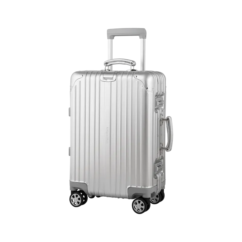 Kabinowa walizka aluminiowa na kółkach Kruge&Matz srebrna