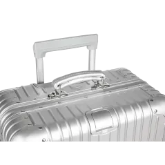 Kabinowa walizka aluminiowa na kółkach Kruge&Matz srebrna