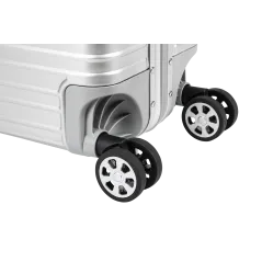 Kabinowa walizka aluminiowa na kółkach Kruge&Matz srebrna