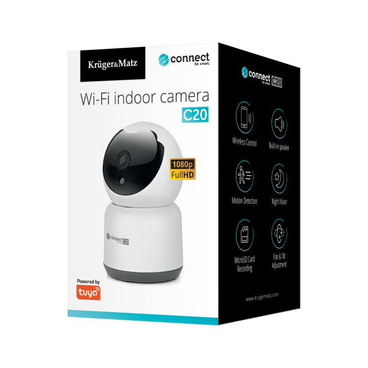 Kamera Wi-Fi wewnętrzna Kruger&Matz Connect C20 Tuya Kamera Wi-Fi wewnętrzna Kruger&Matz Connect C20 Tuya