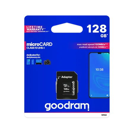 Karta pamięci microSD 128GB UHS-I Goodram z adapterem