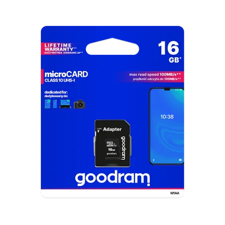 Karta pamięci microSD 16GB UHS-I Goodram z adapterem