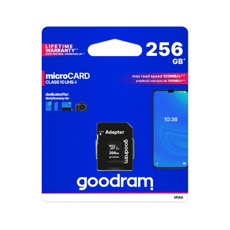 Karta pamięci microSD 256GB UHS-I Goodram z adapterem