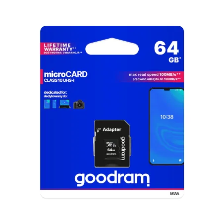 Karta pamięci microSD 64GB UHS-I Goodram z adapterem