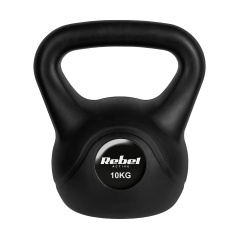 Kettlebell bitumiczny 10kg, REBEL ACTIVE