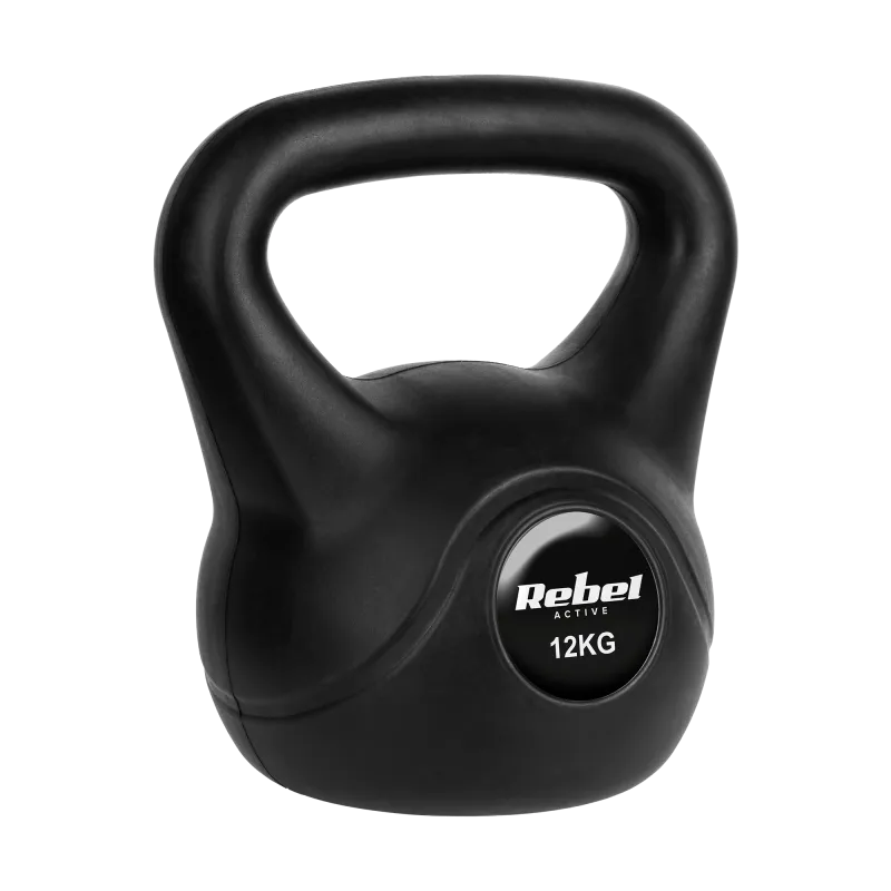 Kettlebell bitumiczny 12 kg REBEL ACTIVE Kettlebell bitumiczny 12 kg REBEL ACTIVE