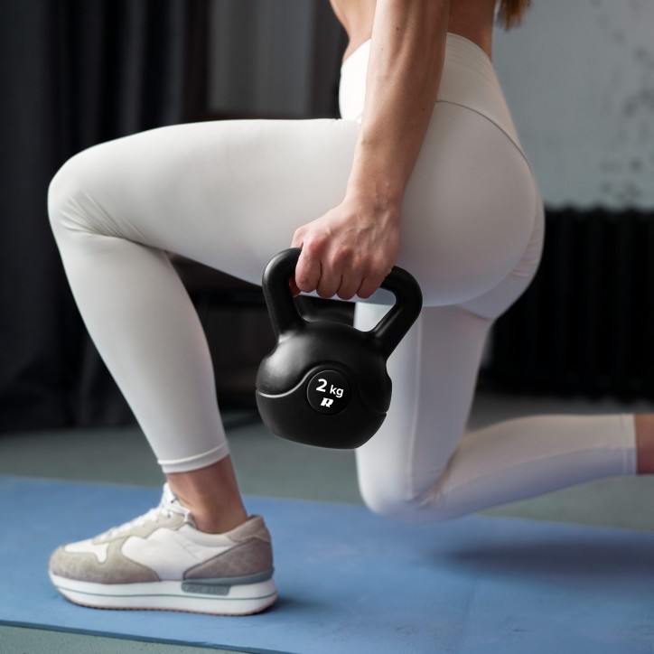 Kettlebell bitumiczny 12kg, REBEL ACTIVE Kettlebell bitumiczny 12kg, REBEL ACTIVE