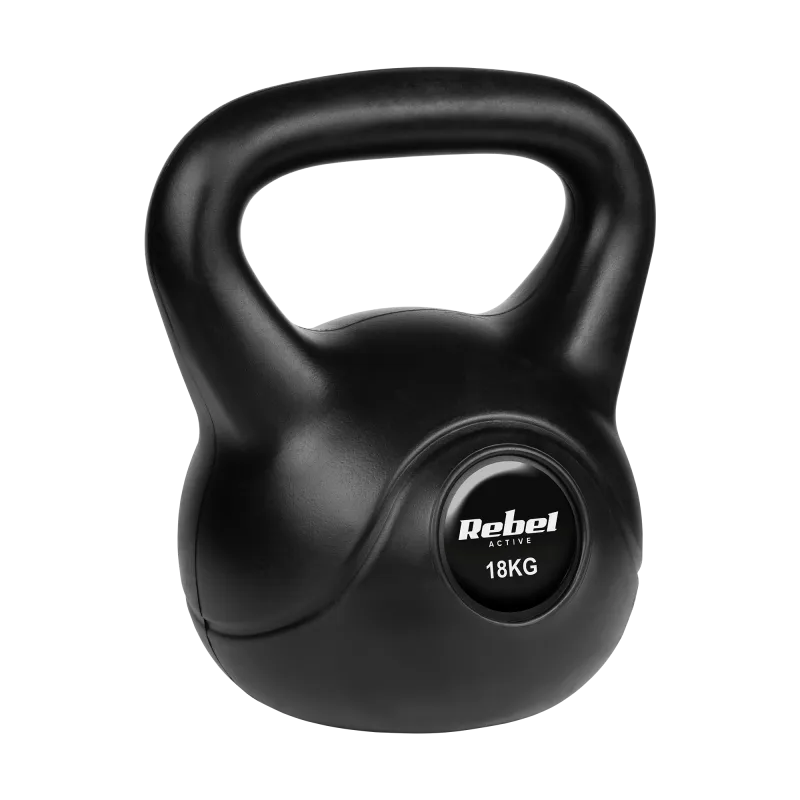 Kettlebell bitumiczny 18 kg REBEL ACTIVE Kettlebell bitumiczny 18 kg REBEL ACTIVE