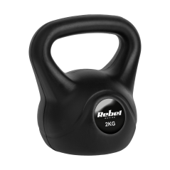 Kettlebell bitumiczny 2kg, REBEL ACTIVE