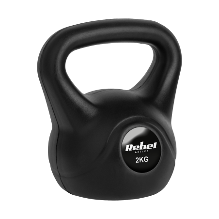 Kettlebell bitumiczny 2kg, REBEL ACTIVE