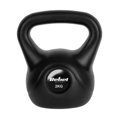 Kettlebell bitumiczny 2kg, REBEL ACTIVE