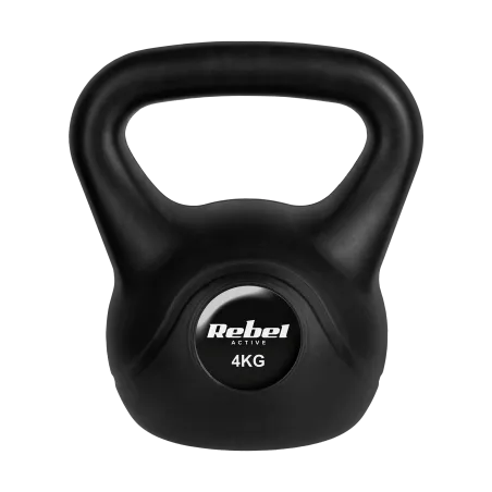 Kettlebell bitumiczny 4kg, REBEL ACTIVE