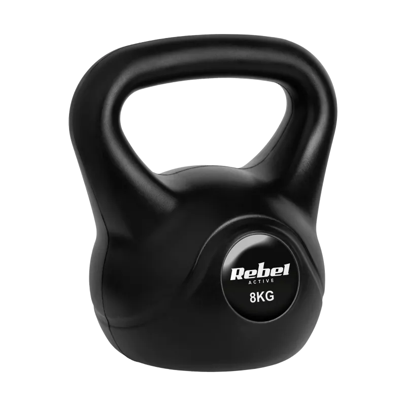 Kettlebell bitumiczny 8kg, REBEL ACTIVE