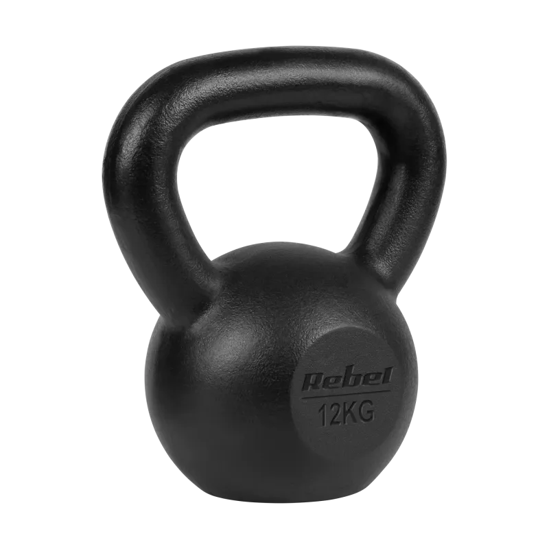 Kettlebell żeliwny 12kg, REBEL ACTIVE