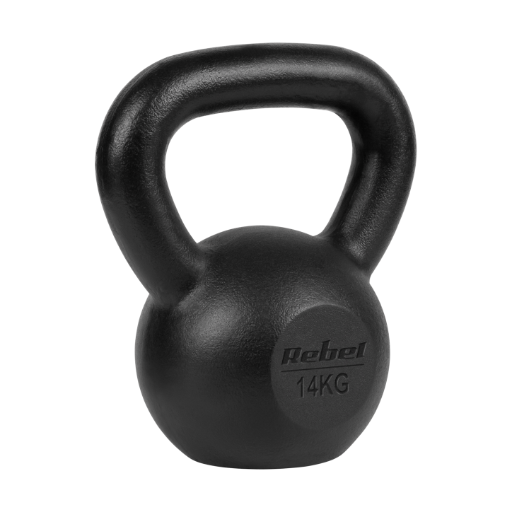 Kettlebell żeliwny 14kg, REBEL ACTIVE Kettlebell żeliwny 14kg, REBEL ACTIVE