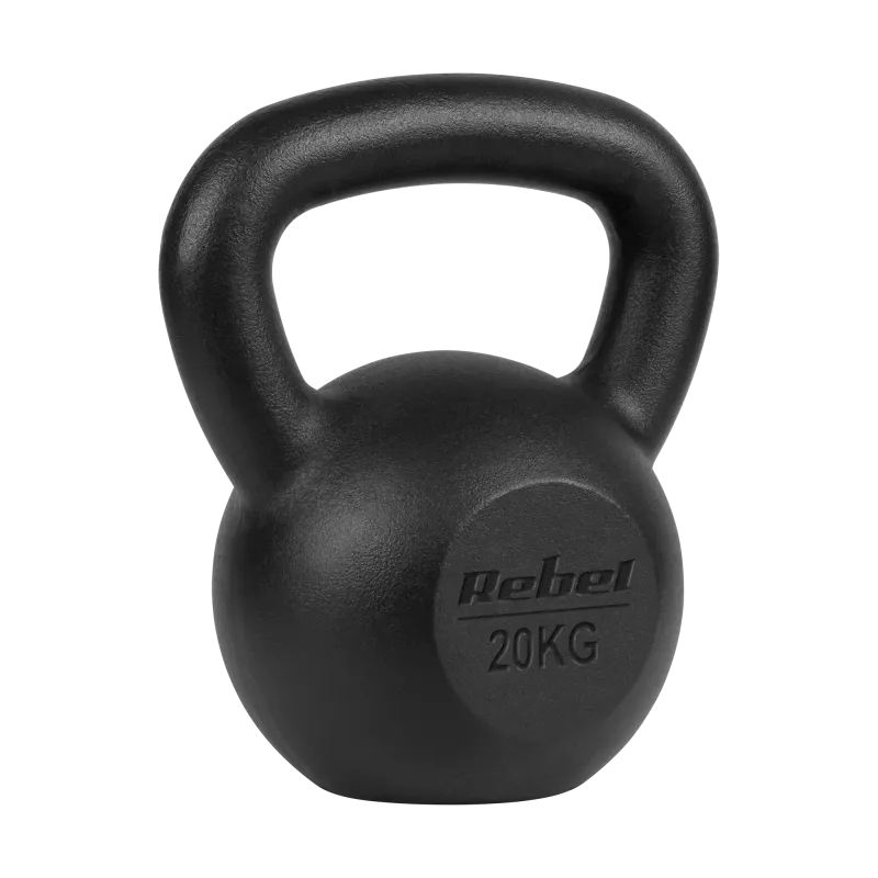 Kettlebell żeliwny 20kg, REBEL ACTIVE