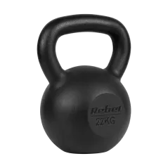Kettlebell żeliwny 22kg, REBEL ACTIVE