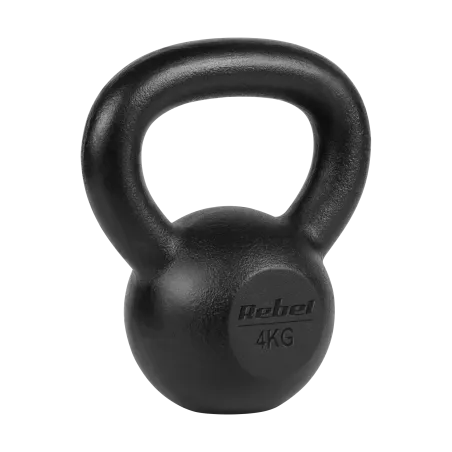 Kettlebell żeliwny 4kg, REBEL ACTIVE