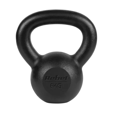 Kettlebell żeliwny 6kg, REBEL ACTIVE