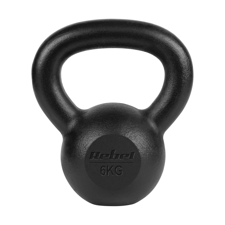 Kettlebell żeliwny 6kg, REBEL ACTIVE Kettlebell żeliwny 6kg, REBEL ACTIVE