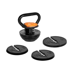 Kettlebell żeliwny automatyczny regulowany 18kg, REBEL ACTIVE