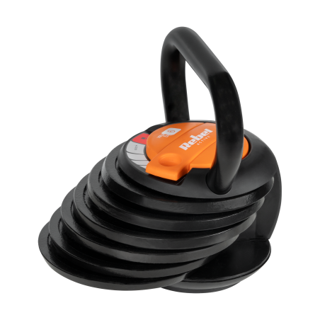 Kettlebell żeliwny automatyczny regulowany 9kg, REBEL ACTIVE