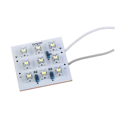 Klaster diodowy 9FLUX czerwony (PCB 40x40mm)