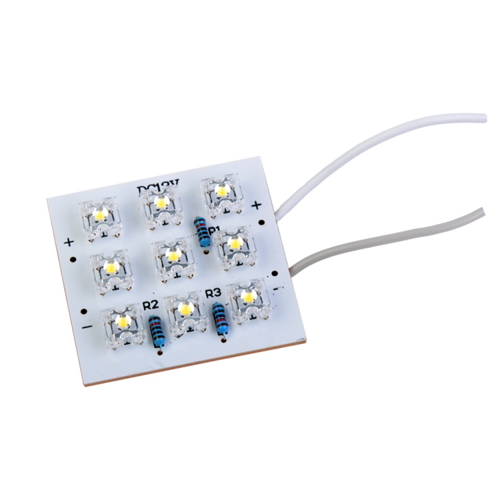 Klaster diodowy 9FLUX czerwony (PCB 40x40mm) Klaster diodowy 9FLUX czerwony (PCB 40x40mm)