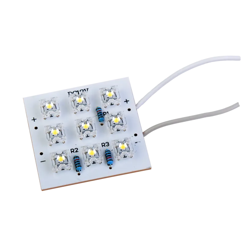 Klaster diodowy 9FLUX zielony (PCB 40x40mm) Klaster diodowy 9FLUX zielony (PCB 40x40mm)