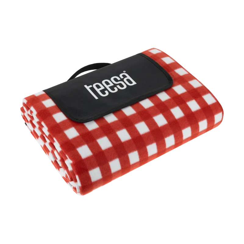 Koc mata piknikowa z izolacją 200x300 cm TEESA - czerwona krata Koc mata piknikowa z izolacją 200x300 cm TEESA - czerwona krata