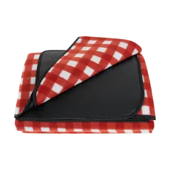 Koc mata piknikowa z izolacją 200x300 cm TEESA - czerwona krata
