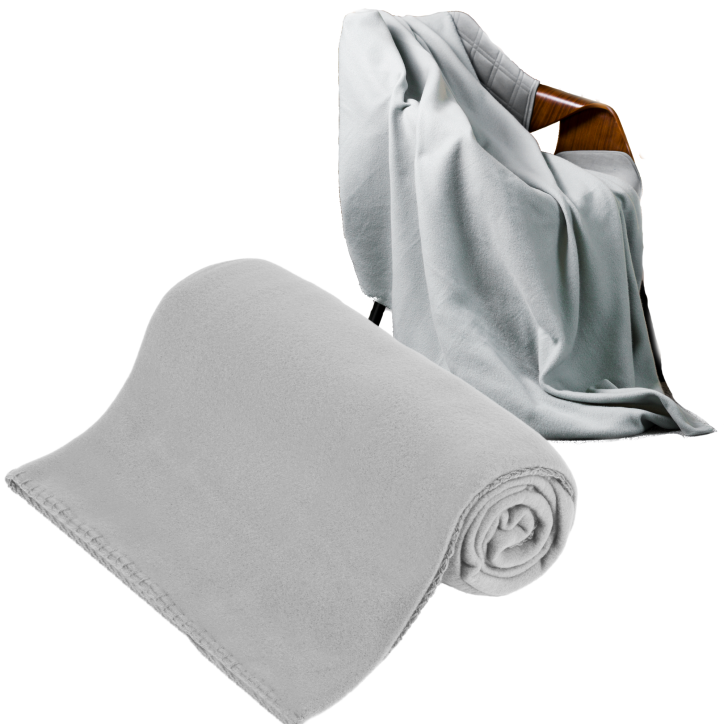 Koc polarowy 130x150 cm TEESA - szary Koc polarowy 130x150 cm TEESA - szary