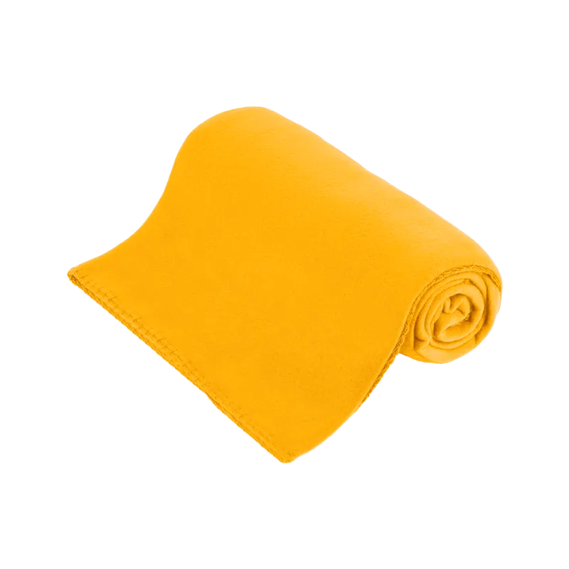 Koc polarowy 130x150 cm TEESA - żółty