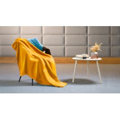 Koc polarowy 130x150 cm TEESA - żółty