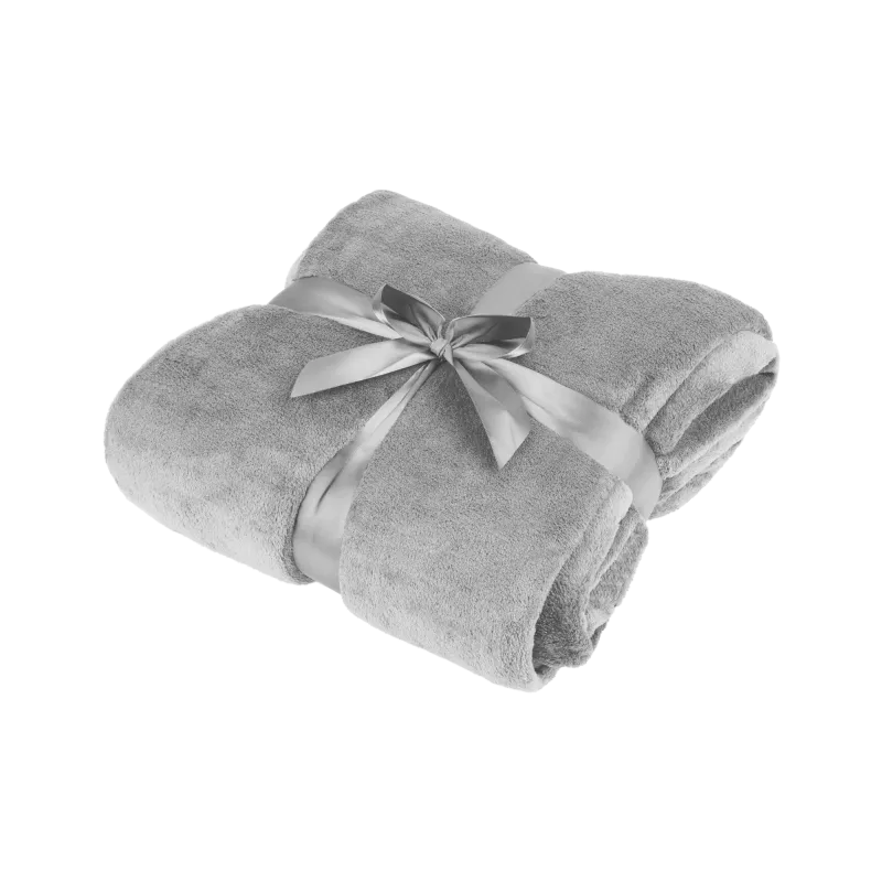 Koc polarowy 200x220 cm TEESA - szary Koc polarowy 200x220 cm TEESA - szary