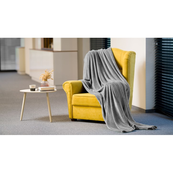 Koc polarowy 200x220 cm TEESA - szary Koc polarowy 200x220 cm TEESA - szary
