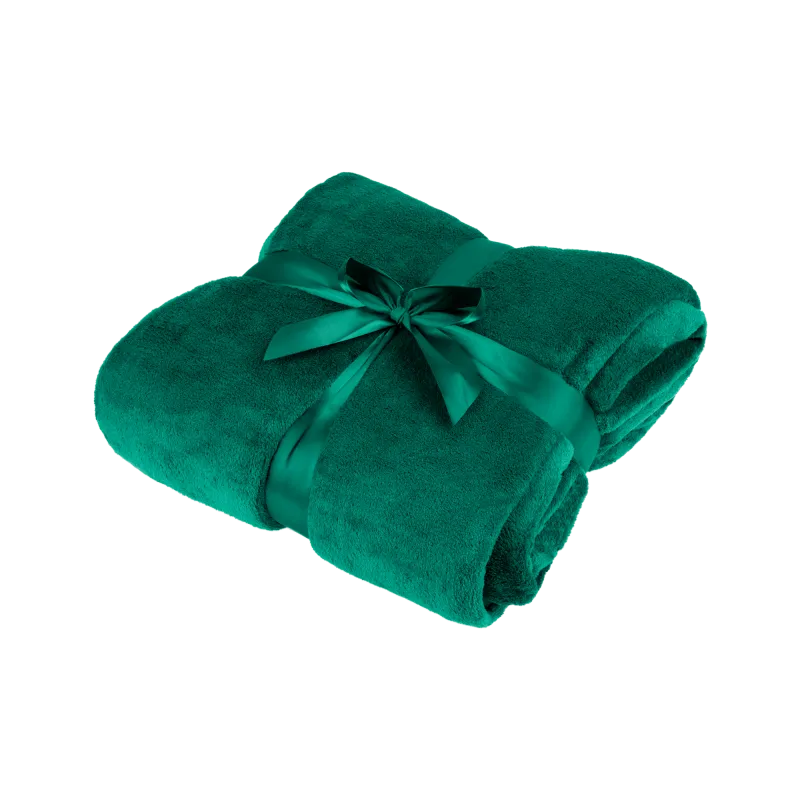 Koc polarowy 200x220 cm TEESA - zielony Koc polarowy 200x220 cm TEESA - zielony