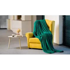 Koc polarowy 200x220 cm TEESA - zielony