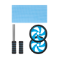 Kółko podwójne, roller do ćwiczeń mięśni brzucha AB Wheel AB-2 , REBEL ACTIVE Kółko podwójne, roller do ćwiczeń mięśni brzucha AB Wheel AB-2 , REBEL ACTIVE