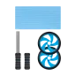 Kółko podwójne, roller do ćwiczeń mięśni brzucha AB Wheel AB-2 , REBEL ACTIVE Kółko podwójne, roller do ćwiczeń mięśni brzucha AB Wheel AB-2 , REBEL ACTIVE
