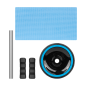 Kółko pojedyńcze, roller do ćwiczeń mięśni brzucha AB Wheel AB-1 , REBEL ACTIVE