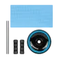 Kółko pojedyńcze, roller do ćwiczeń mięśni brzucha AB Wheel AB-1 , REBEL ACTIVE Kółko pojedyńcze, roller do ćwiczeń mięśni brzucha AB Wheel AB-1 , REBEL ACTIVE