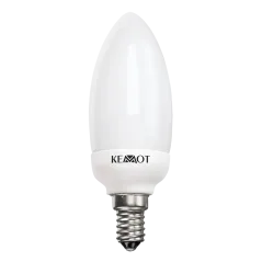 Kompaktowa lampa fluorescencyjna świeca 7W E14, 2700K