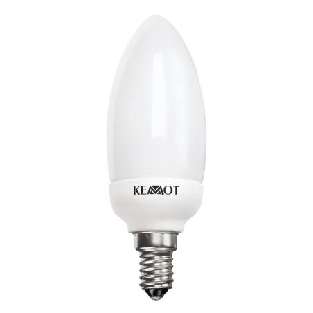 Kompaktowa lampa fluorescencyjna świeca 7W E14, 2700K