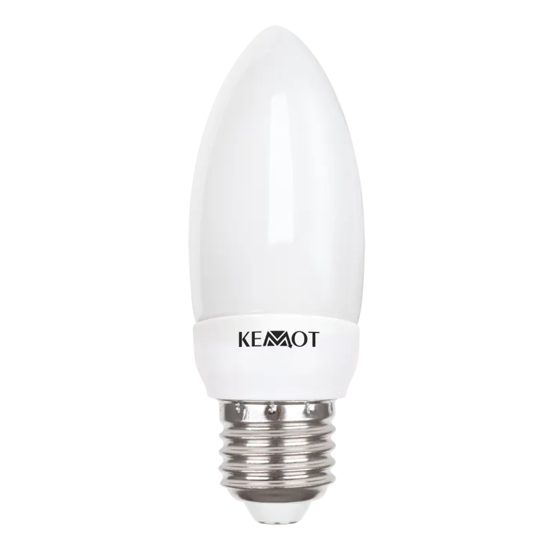 Kompaktowa lampa fluorescencyjna (Świetlówka) świeca 7W, E27, 2700K