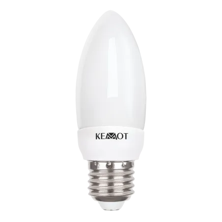 Kompaktowa lampa fluorescencyjna (Świetlówka) świeca 7W, E27, 2700K