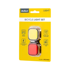 Komplet świateł do roweru ( z przewodem USB)